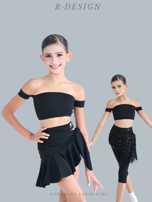 R·DESIGN Solid Black Rhythm Single Top