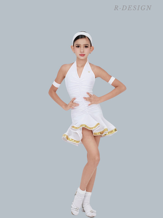 R·DESIGN Glittering Skirt Hem White