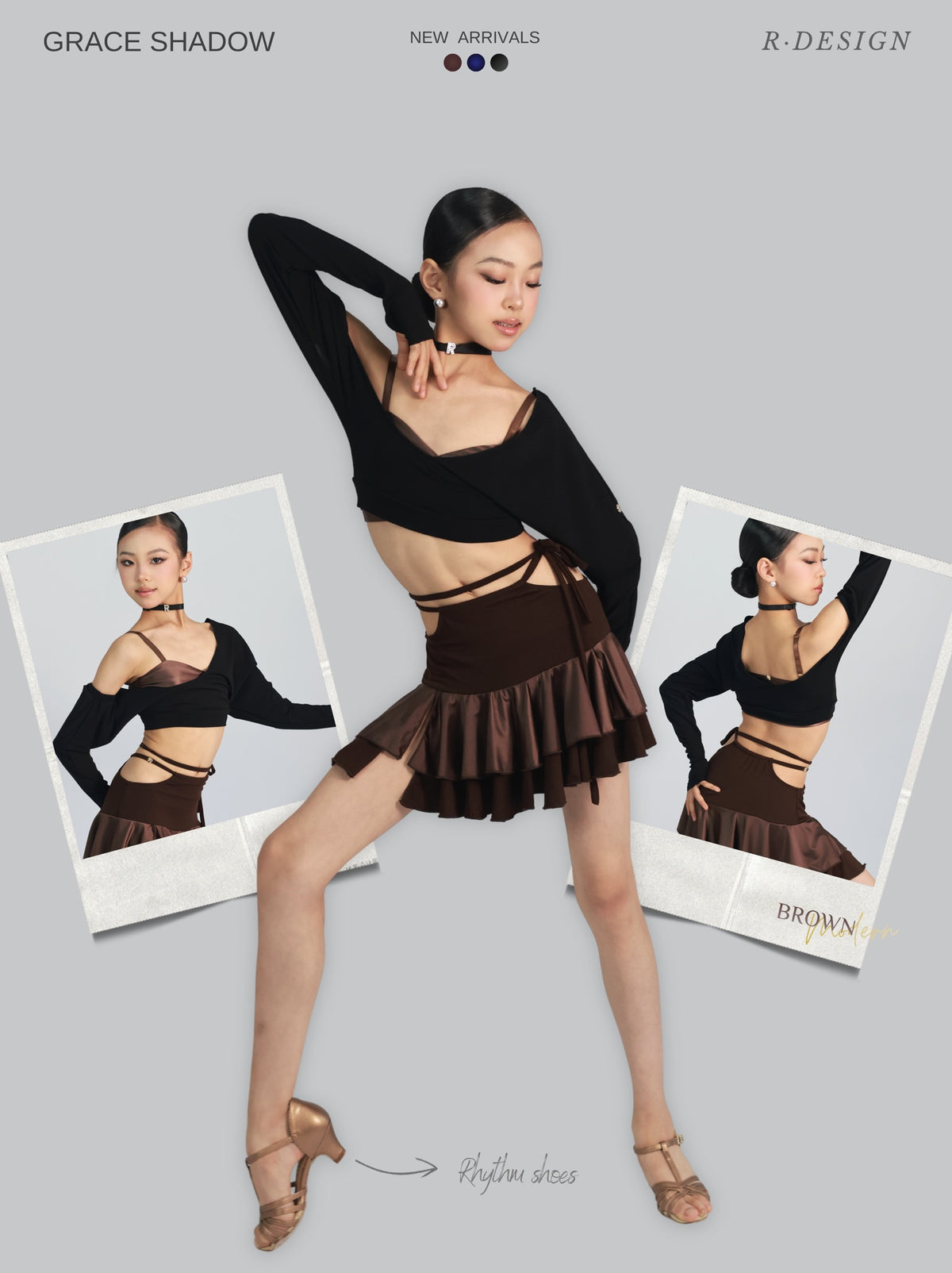 R·DESIGN Grace shadow | Brown 🤎 Single Skirt Brown