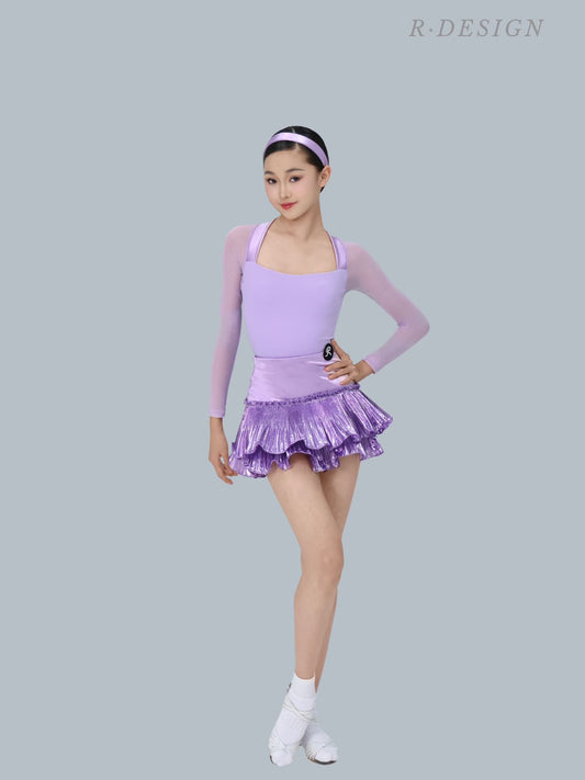 R·DESIGN Shimmery Pleat Series Purple Cloud-textured nylon