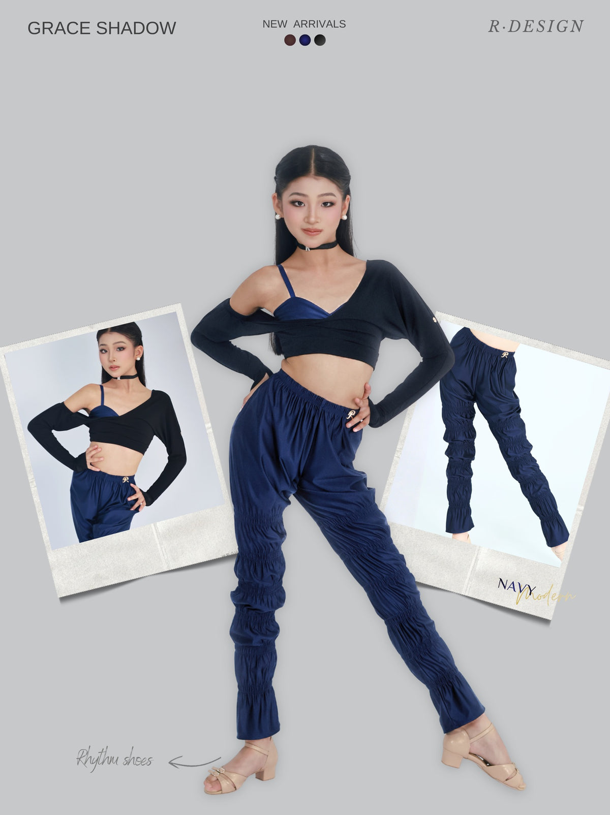 R·DESIGN Grace shadow | Navy 💙 Single Pants Navy