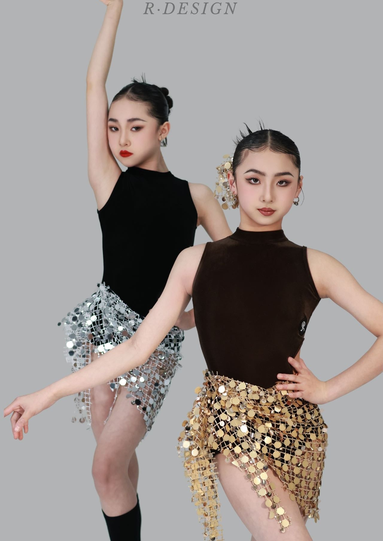 R·DESIGN High-end custom sequined split outfit