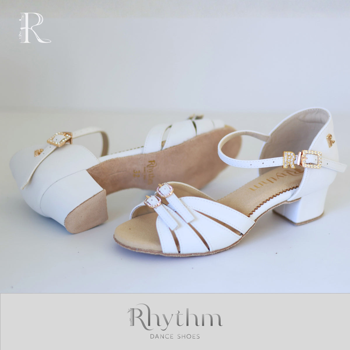 R·DESIGN Classic Double-Diamond Buckle white