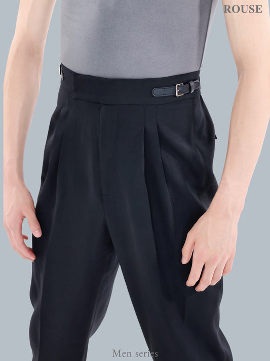 Button-up high-waisted pants-Men's Series