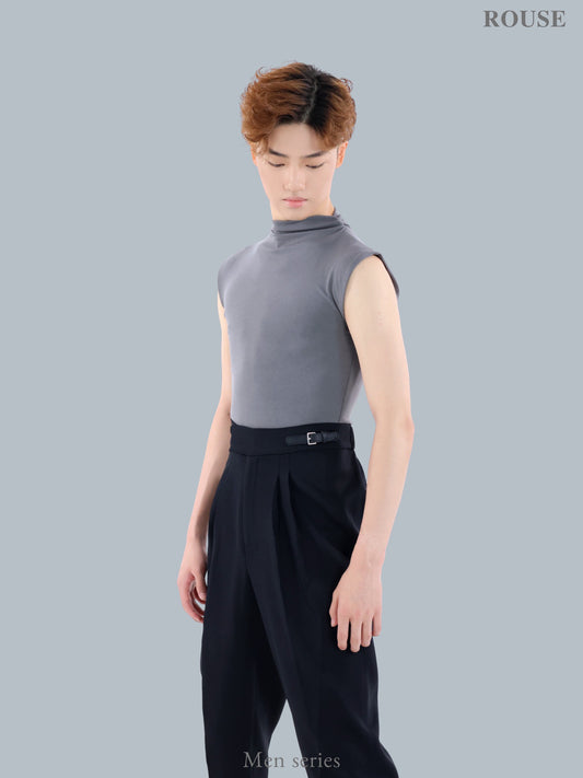 Button-up high-waisted pants-Men's Series